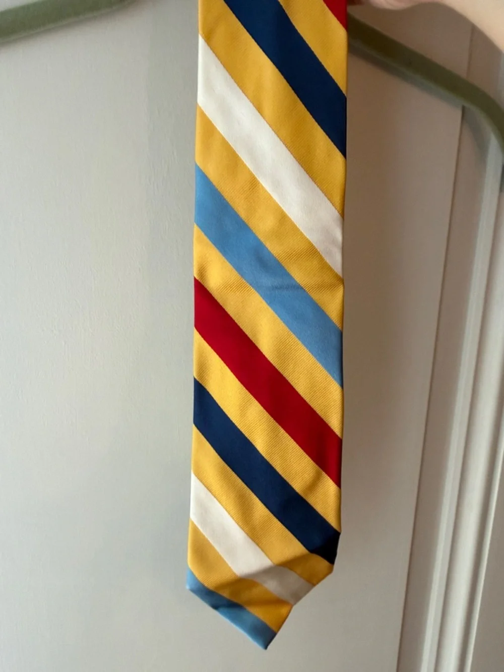 Striped Yellow Multi-Color Men's Dress Tie